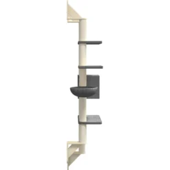 Árbol Rascador Para Gatos De Pared Gris Oscuro 180 Cm