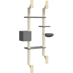 Árbol Rascador Para Gatos De Pared Gris Oscuro 180 Cm