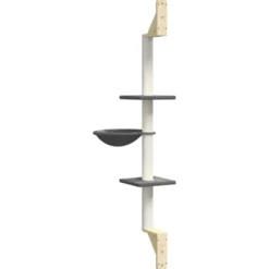 Árbol Rascador Para Gatos De Pared Gris Oscuro 142,5 Cm