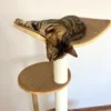 Árbol Rascador Para Gatos Gaviota, 3 En 1 Con Cama Y Zona De Escalada Althea Living 140x76x76cm