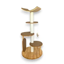 Árbol Rascador Para Gatos Gaviota, 3 En 1 Con Cama Y Zona De Escalada Althea Living 140x76x76cm