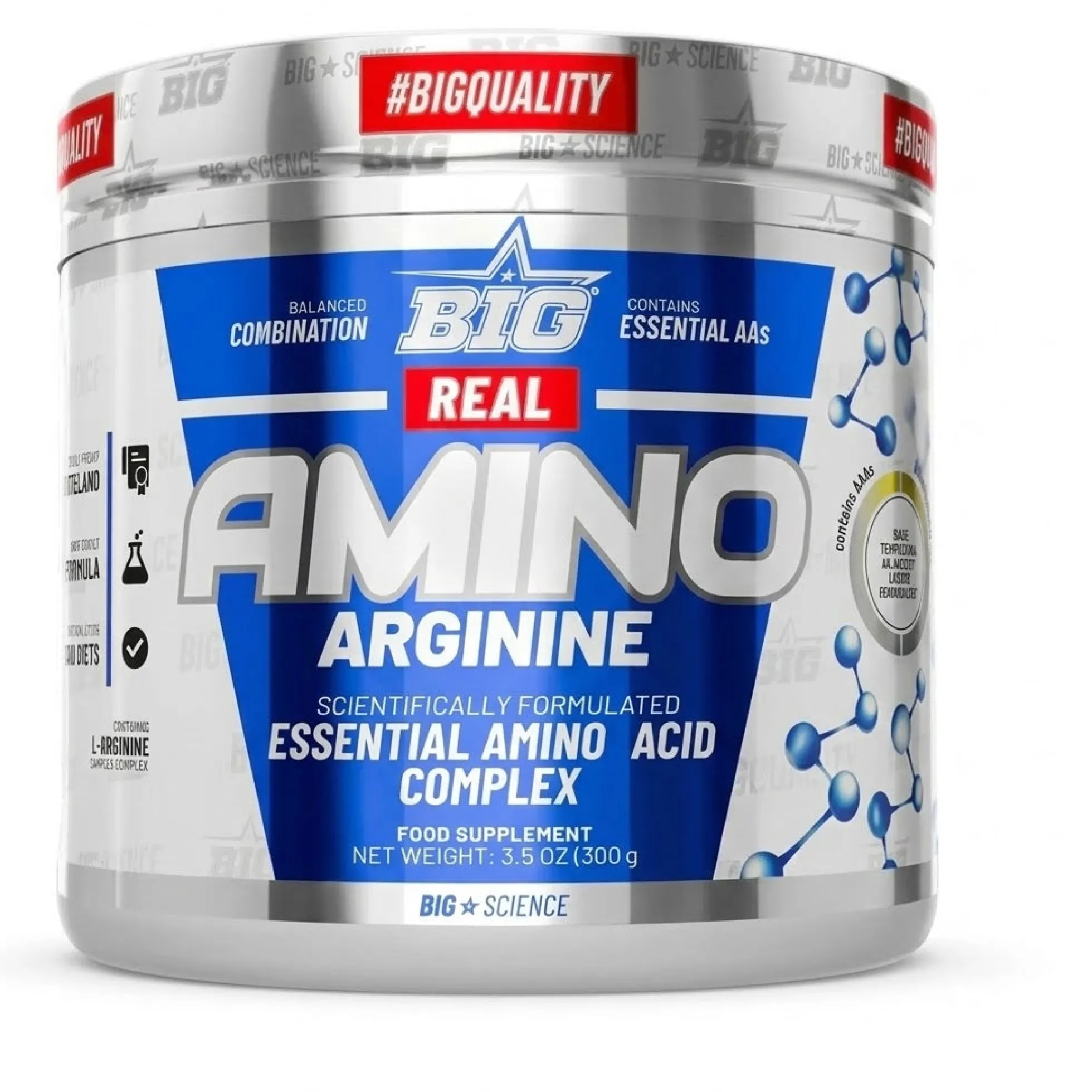 Real Amino Arginine - 300g - Sandia - Esenciales E Hidrolizados - Big