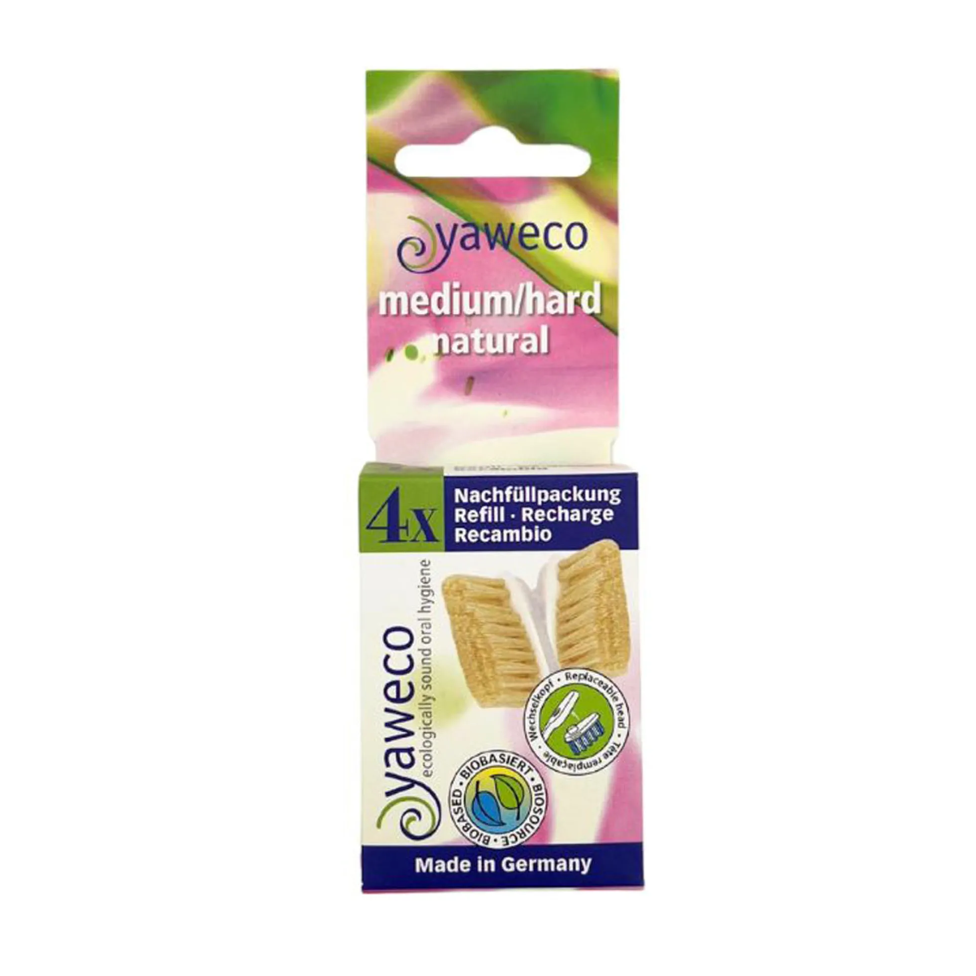Recambio Cepillo Dental Nature Medium Yaweco Pack 4 uds