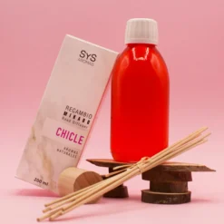 Recambio Mikado Chicle Mármol SYS Aromas 200 ml | Con Palos | Aroma Dulce y Afrutado | Alegre