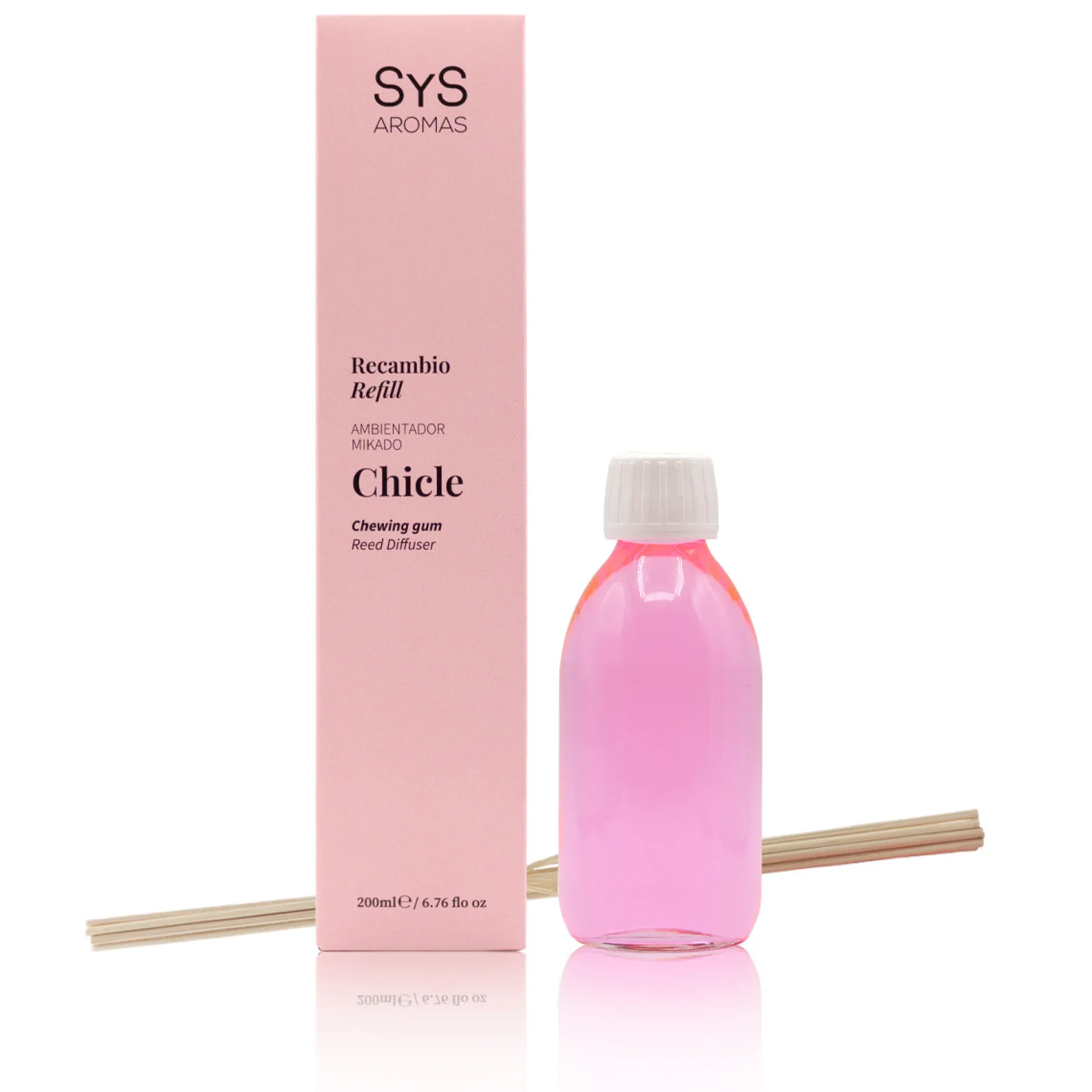 Recambio Mikado Chicle Origins SYS Aromas 200 ml | Con Palos | Aroma Dulce y Afrutado