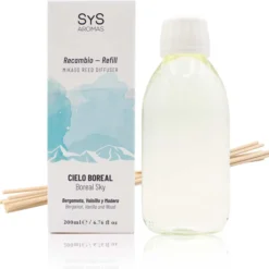 Recambio Mikado Cielo Boreal Experience SYS Aromas 200 ml | Con Palos | Aroma Amaderado y Dulce