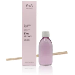 Recambio Mikado de Flor de Loto Origins SYS Aromas 200 ml | Con Palos | Aroma Floral y Relajante