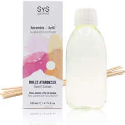 Recambio Mikado Dulce Atardecer Experience SYS Aromas 200 ml | Con Palos | Aroma Floral y Herbal