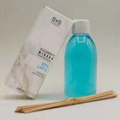 Recambio Mikado Ropa Limpia Mármol SYS Aromas 200 ml | Con Palos | Aroma Fresco y Limpio | Relajante
