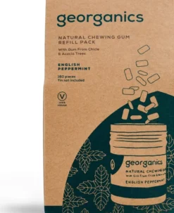 Recarga de chicle natural de menta, Georganics 140 unidades