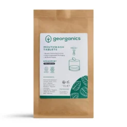 Recarga de pastillas de enjuague bucal de hierbabuena, Georganics 180 tabletas