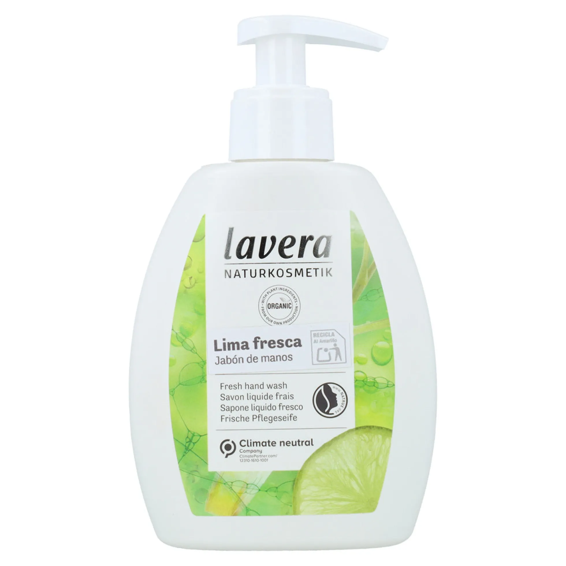 Recarga jabón de manos lima fresca Lavera250 ml