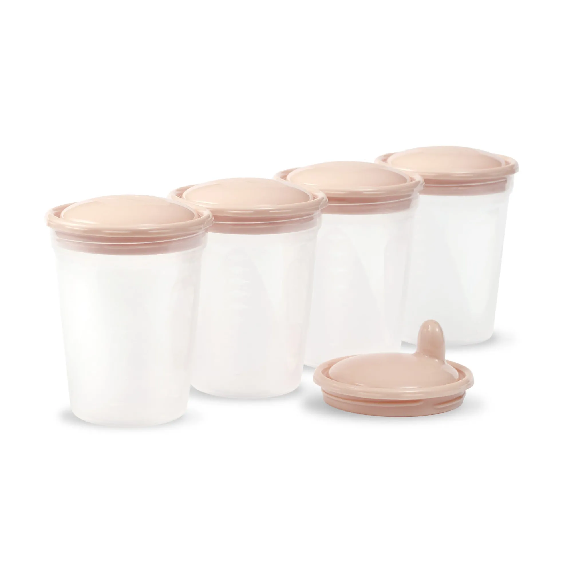 Recipientes Para La Leche Y Alimentos Pack 4 Unid. Beige