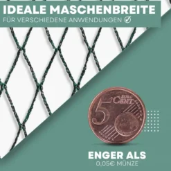 Red De Protección Para Estanque 12x25m (300m²), Malla Hdpe Anti Pájaros Uv Resistente