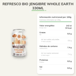 Refresco Bio Jengibre Whole Earth 330ml