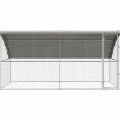 Refugio Para Perros 2 Pcs Plateado 4 X 2 X 2 M