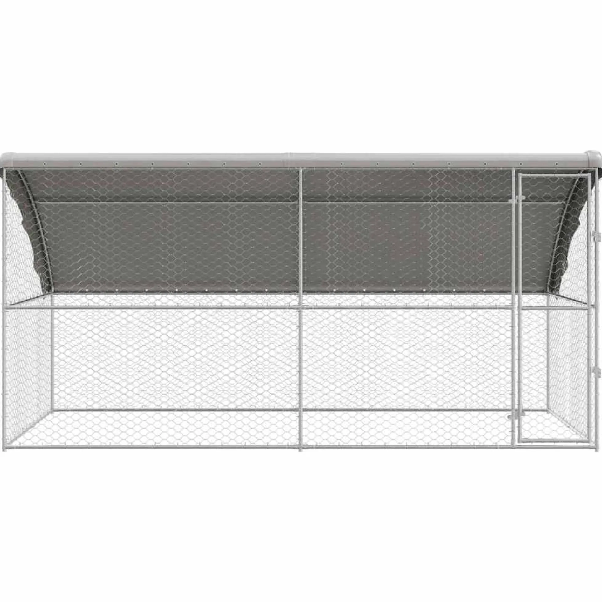 Refugio Para Perros 2 Pcs Plateado 4 X 2 X 2 M