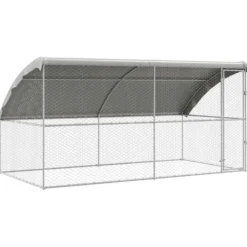 Refugio Para Perros 2 Pcs Plateado 4 X 2 X 2 M