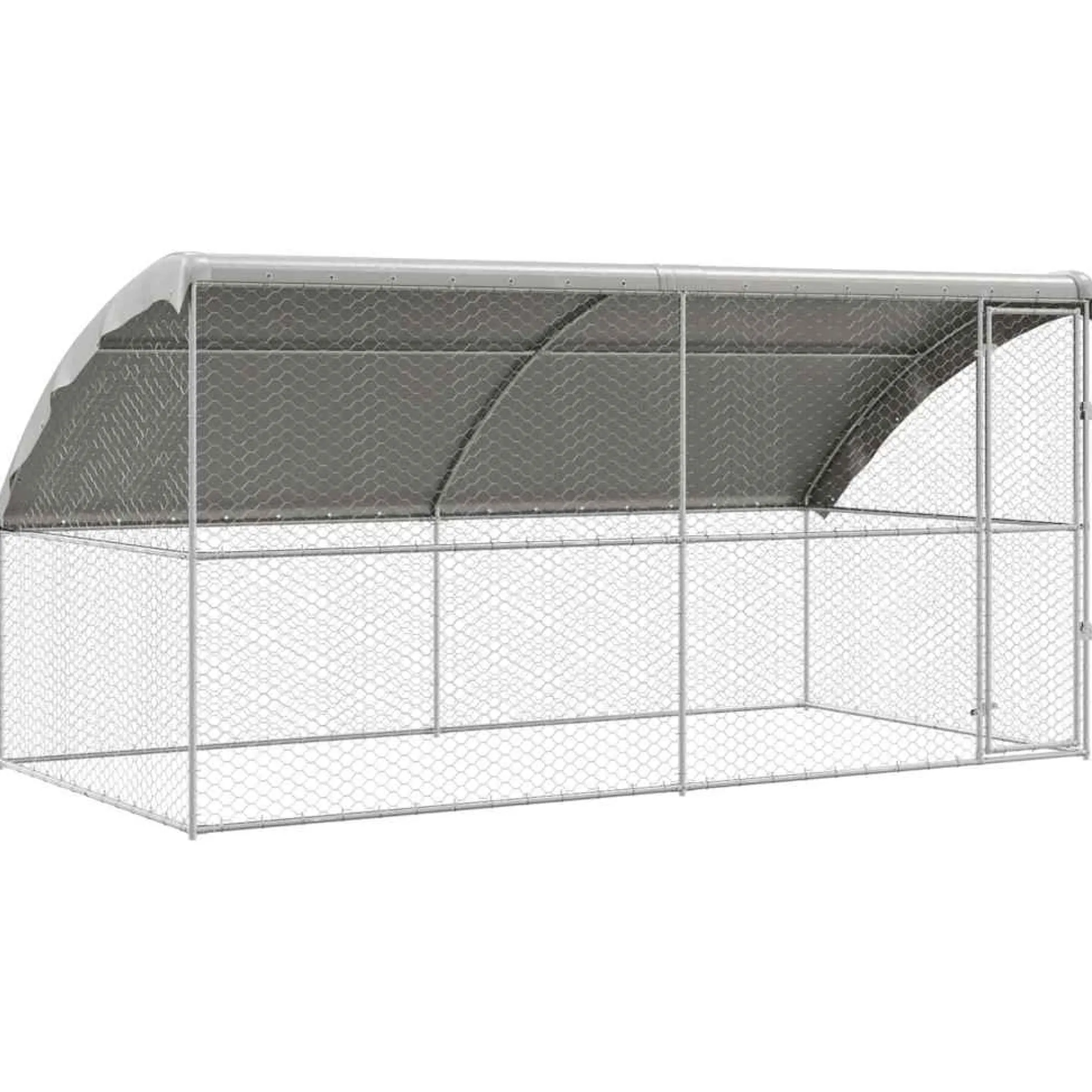 Refugio Para Perros 2 Pcs Plateado 4 X 2 X 2 M