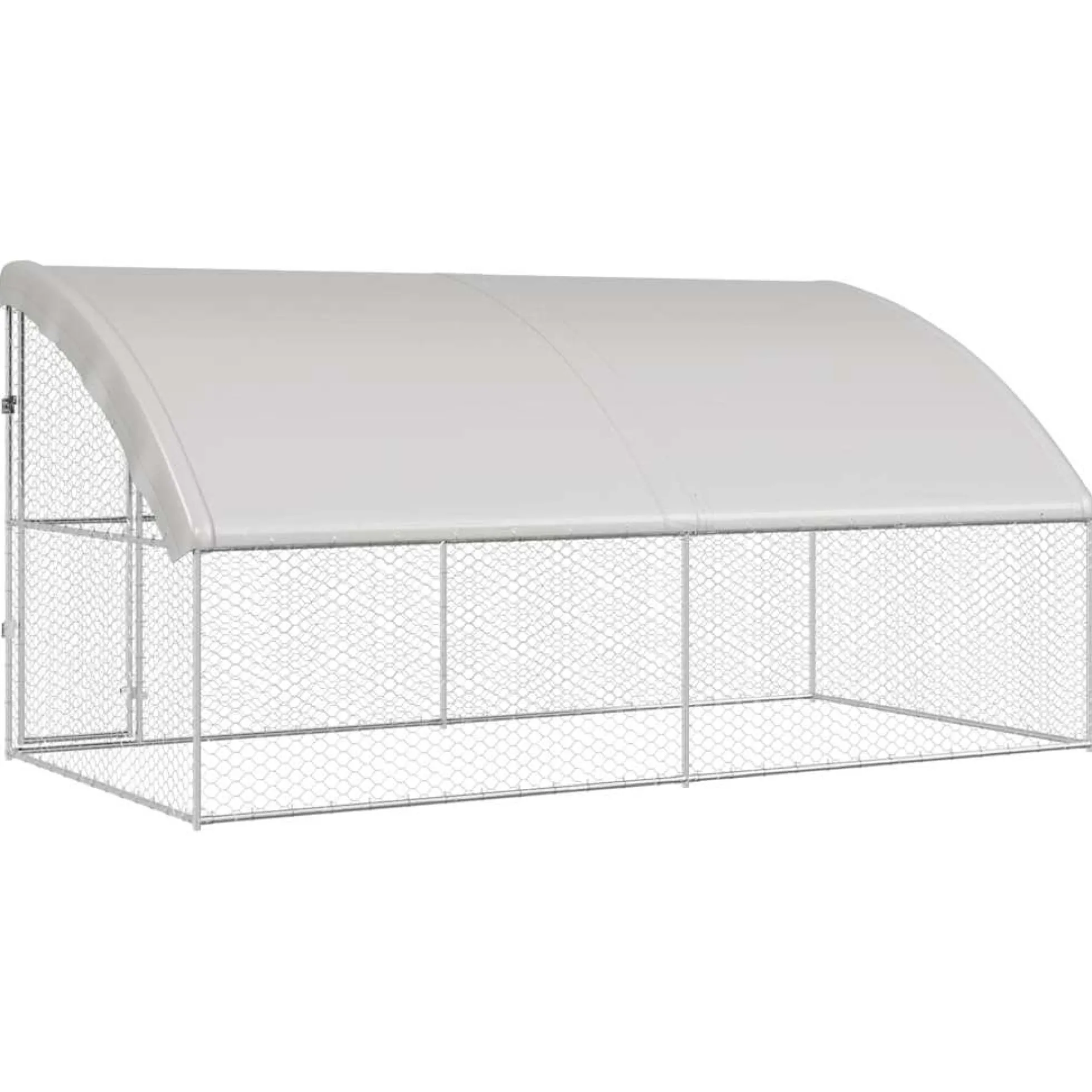 Refugio Para Perros 2 Pcs Plateado 4 X 2 X 2 M