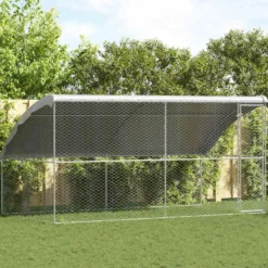 Refugio Para Perros 2 Pcs Plateado 4 X 2 X 2 M