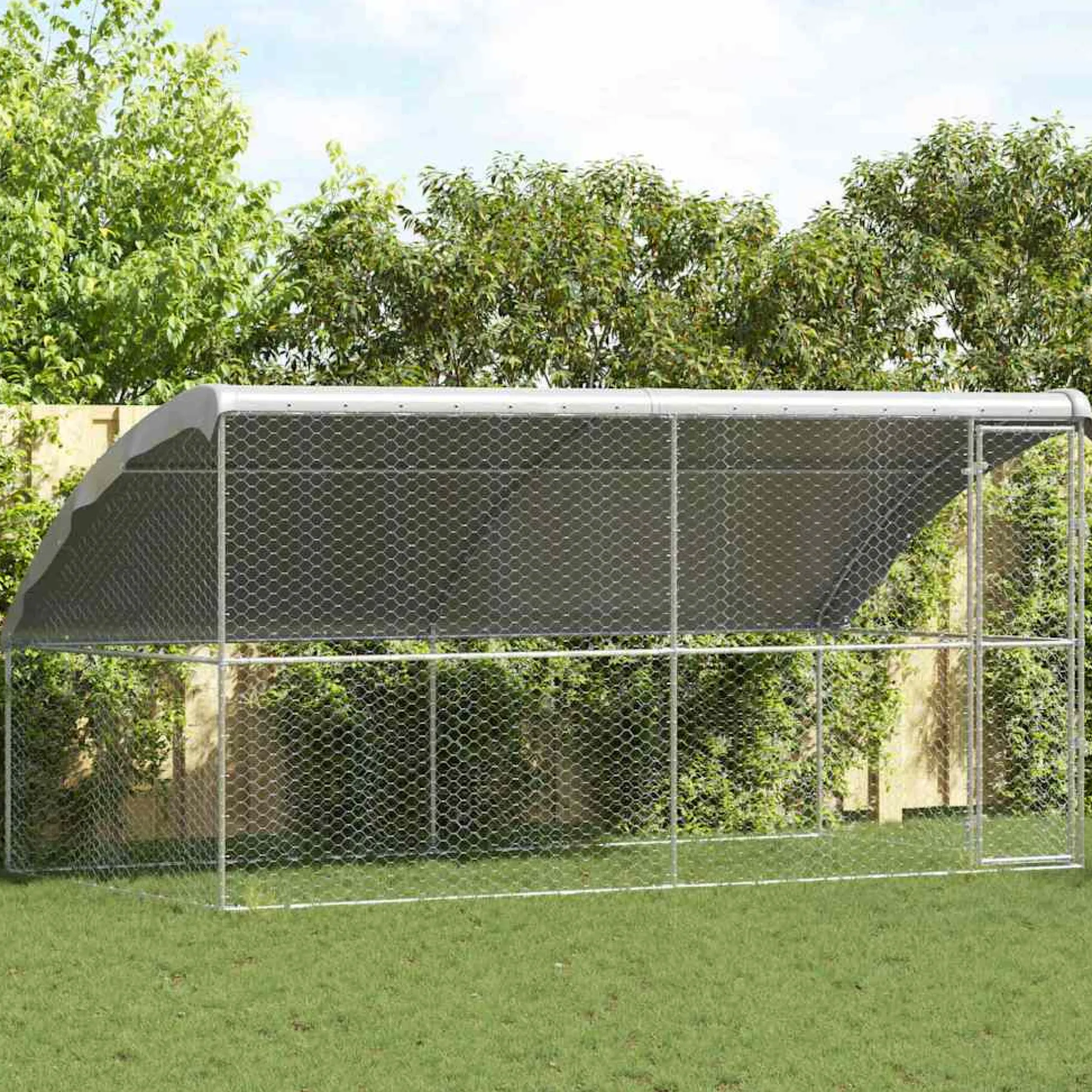 Refugio Para Perros 2 Pcs Plateado 4 X 2 X 2 M