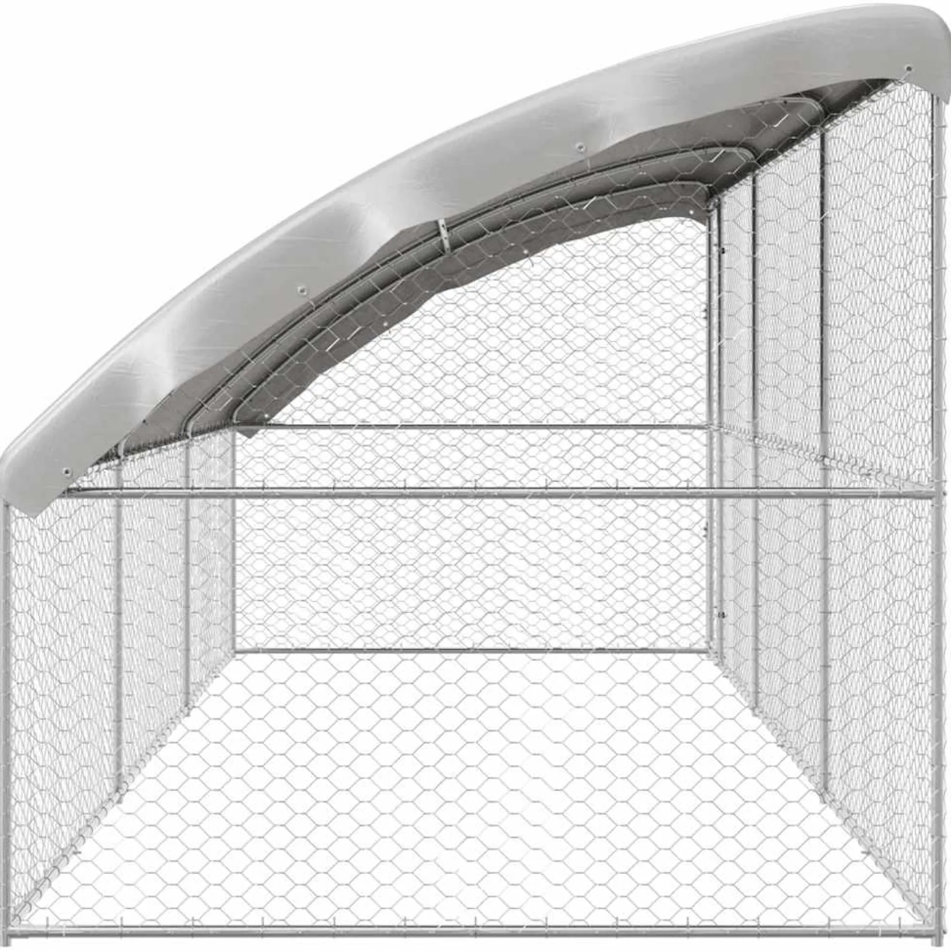 Refugio Para Perros 3 Pcs Plateado 6 X 2 X 2 M