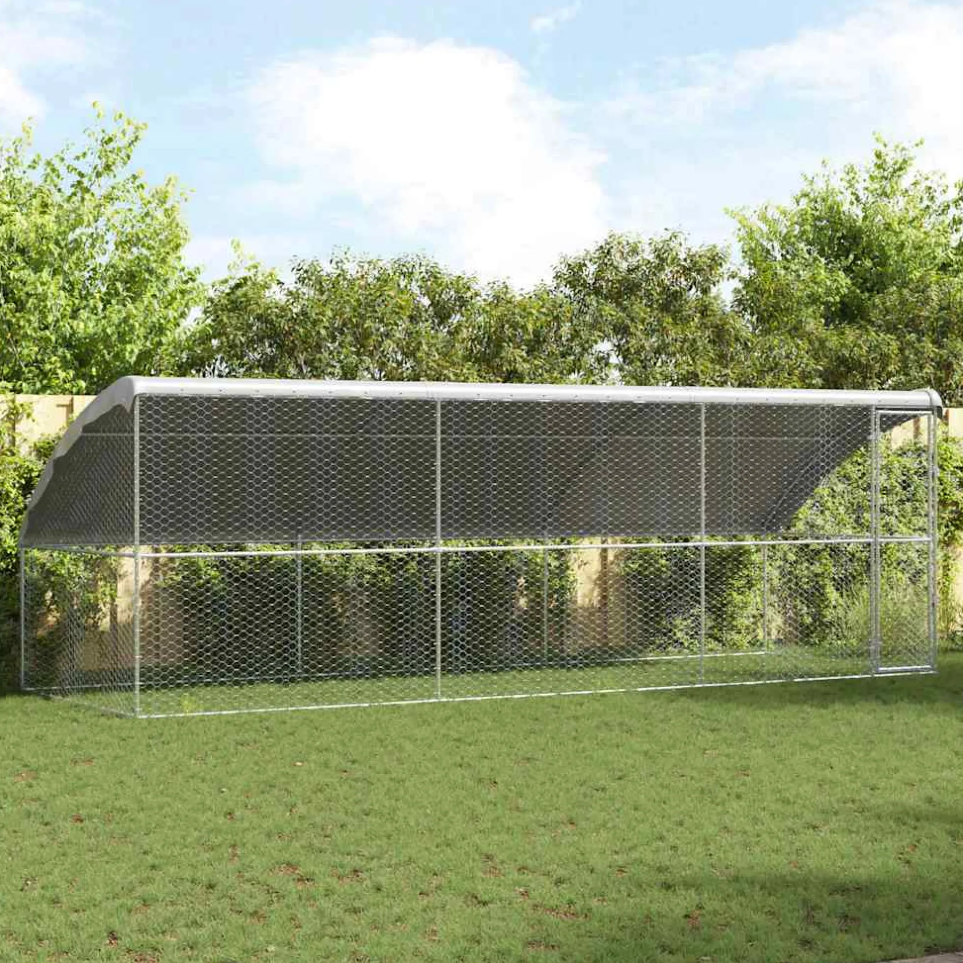Refugio Para Perros 3 Pcs Plateado 6 X 2 X 2 M