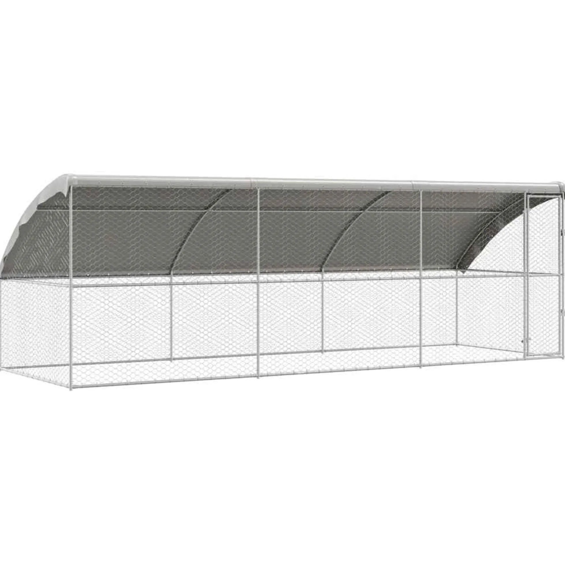 Refugio Para Perros 3 Pcs Plateado 6 X 2 X 2 M