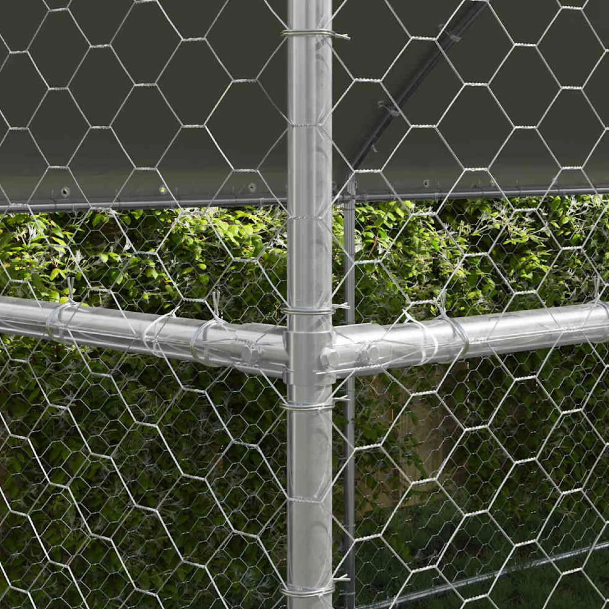 Refugio Para Perros 3 Pcs Plateado 6 X 2 X 2 M