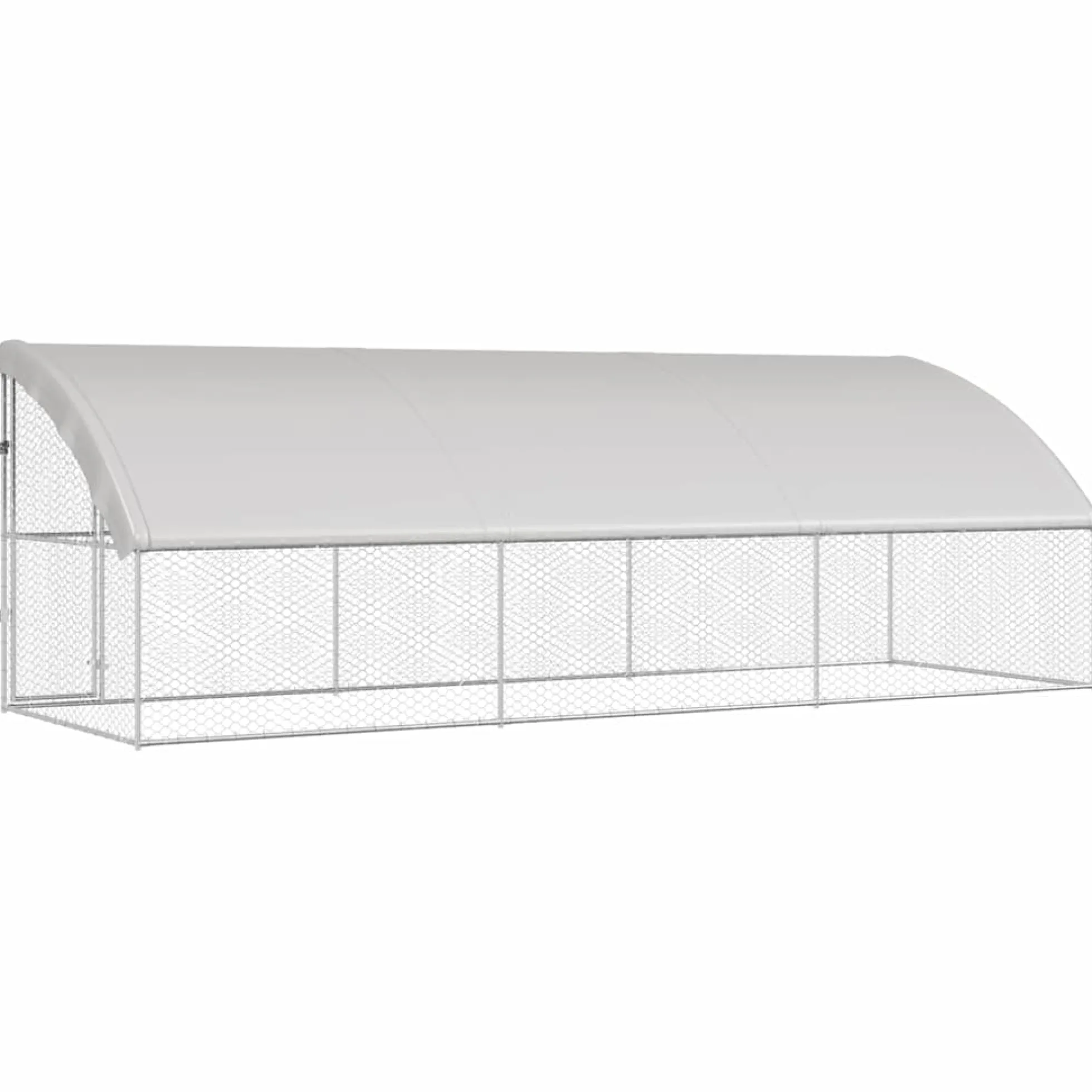 Refugio Para Perros 3 Pcs Plateado 6 X 2 X 2 M
