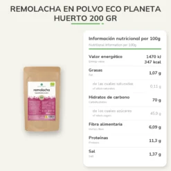 Remolacha en polvo Eco Planeta Huerto 200 gr