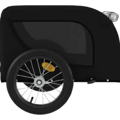 Remolque De Bicicleta Mascotas Hierro Tela Oxford Negro