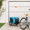 Remolque De Bicicleta Mascotas Hierro Tela Oxford Azul Negro