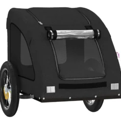 Remolque De Bicicleta Mascotas Hierro Tela Oxford Negro