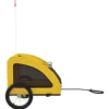 Remolque De Bicicleta Mascotas Hierro Tela Oxford Amarillo