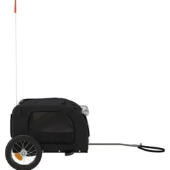 Remolque De Bicicleta Mascotas Hierro Tela Oxford Negro