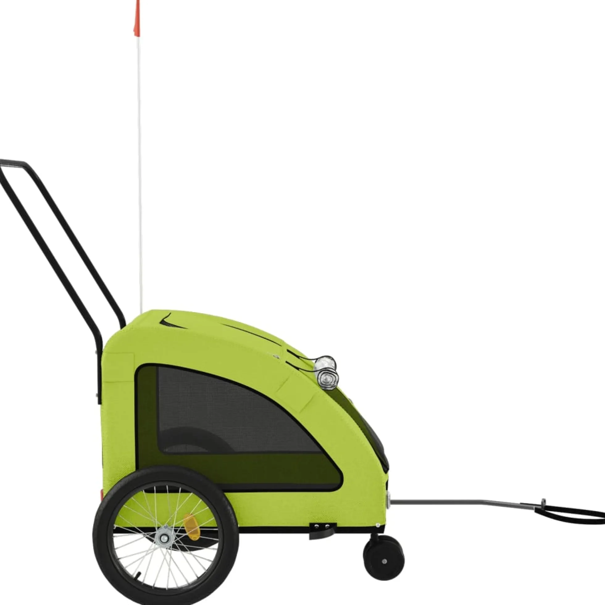 Remolque De Bicicleta Mascotas Hierro Tela Oxford Verde
