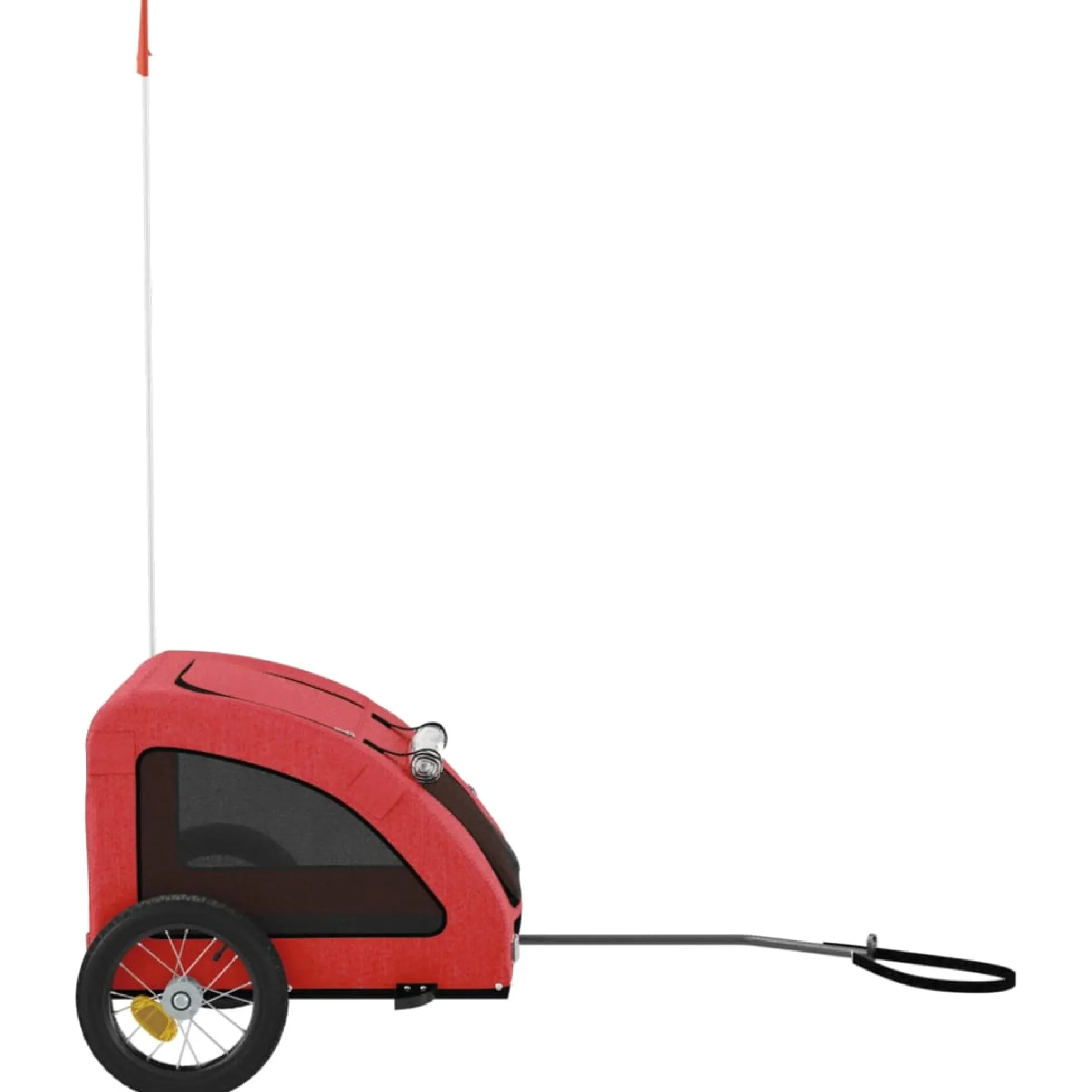 Remolque De Bicicleta Mascotas Hierro Tela Oxford Rojo