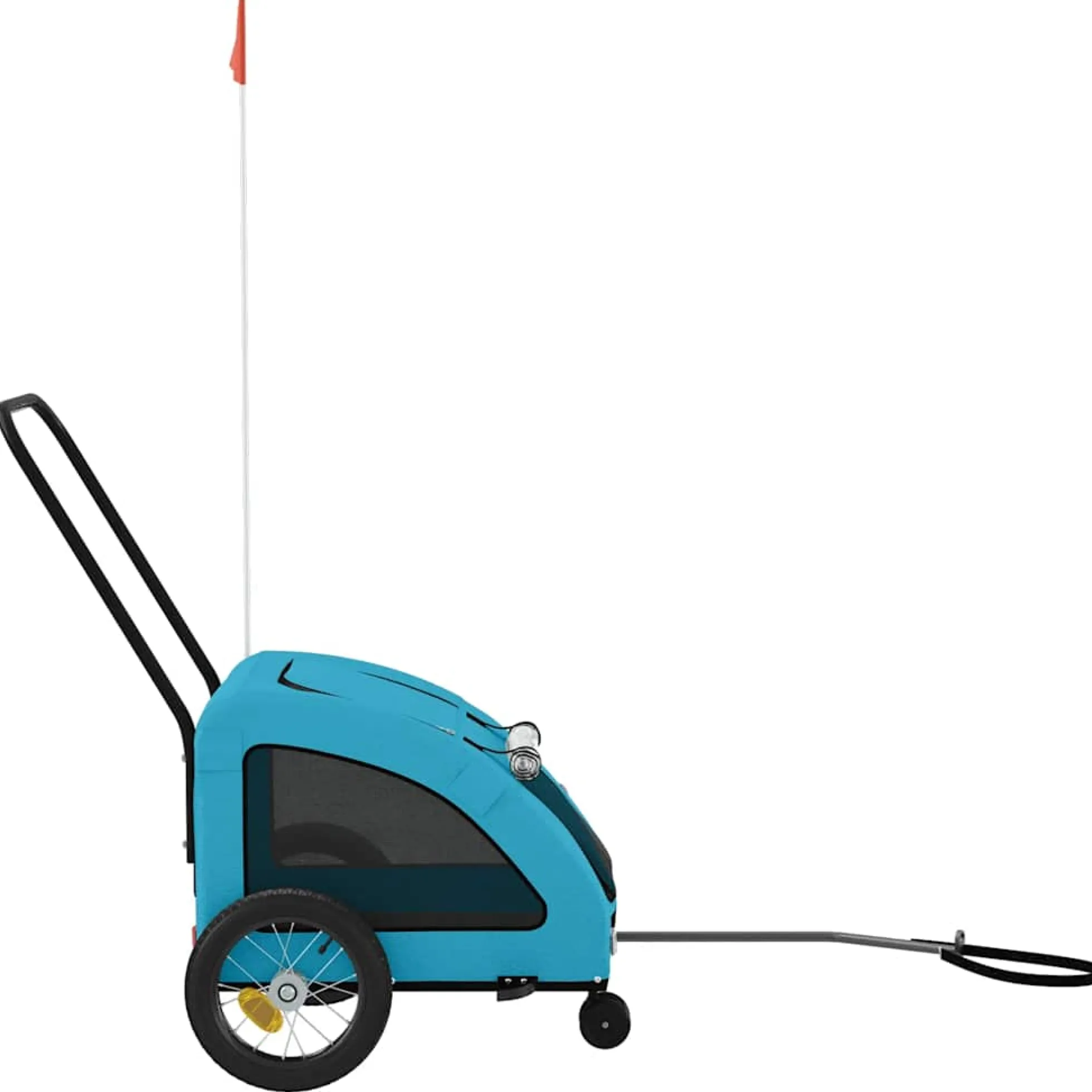 Remolque De Bicicleta Mascotas Hierro Tela Oxford Azul