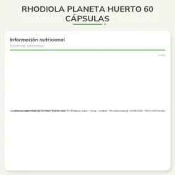 Rhodiola Planeta Huerto 60 cápsulas