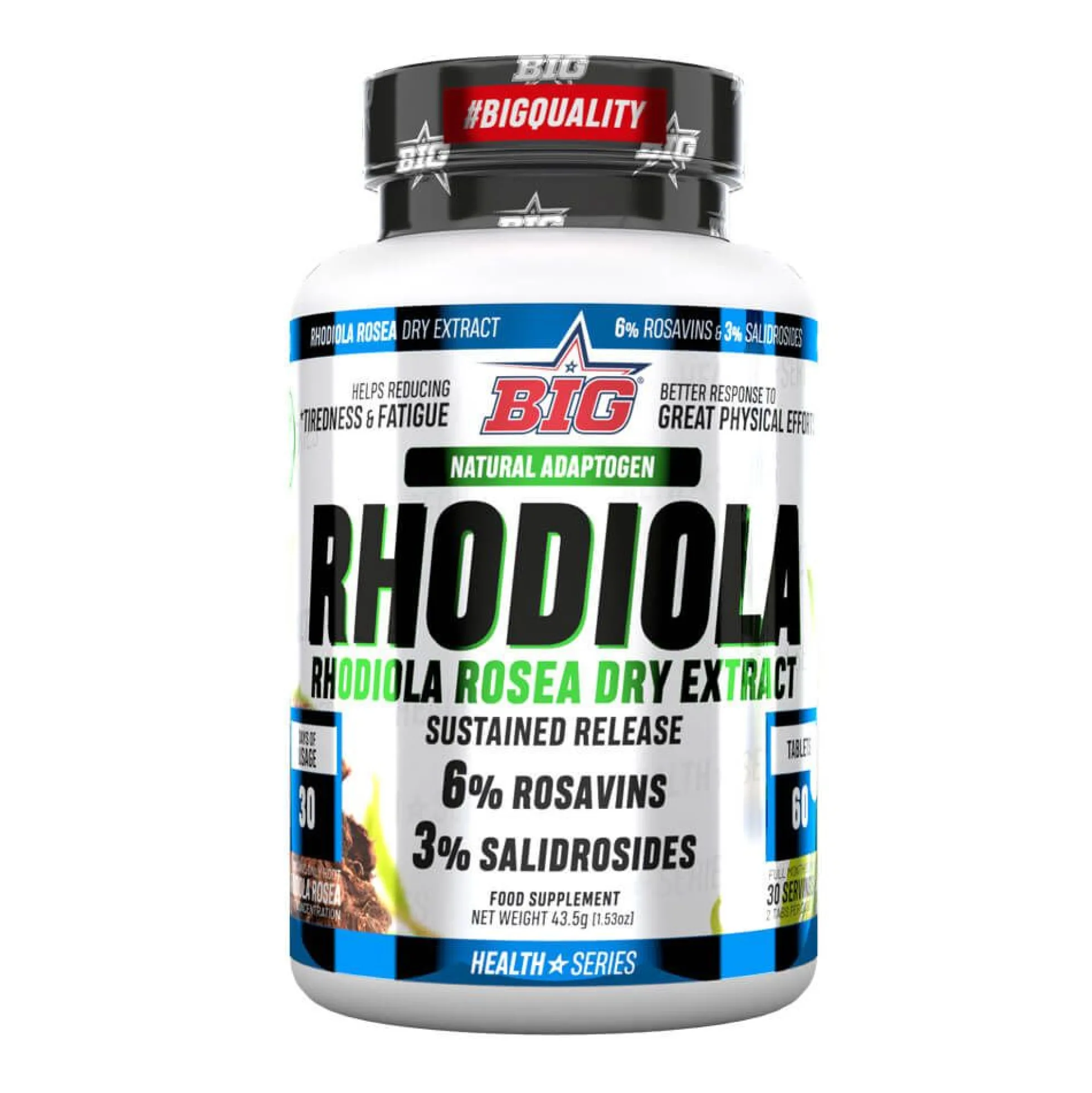 Rhodiola Rosea - 60 Tabletas - Anti-estrés - Big