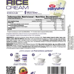 Rice Cream (crema De Arroz Pregelatinizada) - 2kg - Chocolate Blanco Con Leche Milkywhey - Fuente De Carb - Masmusculo