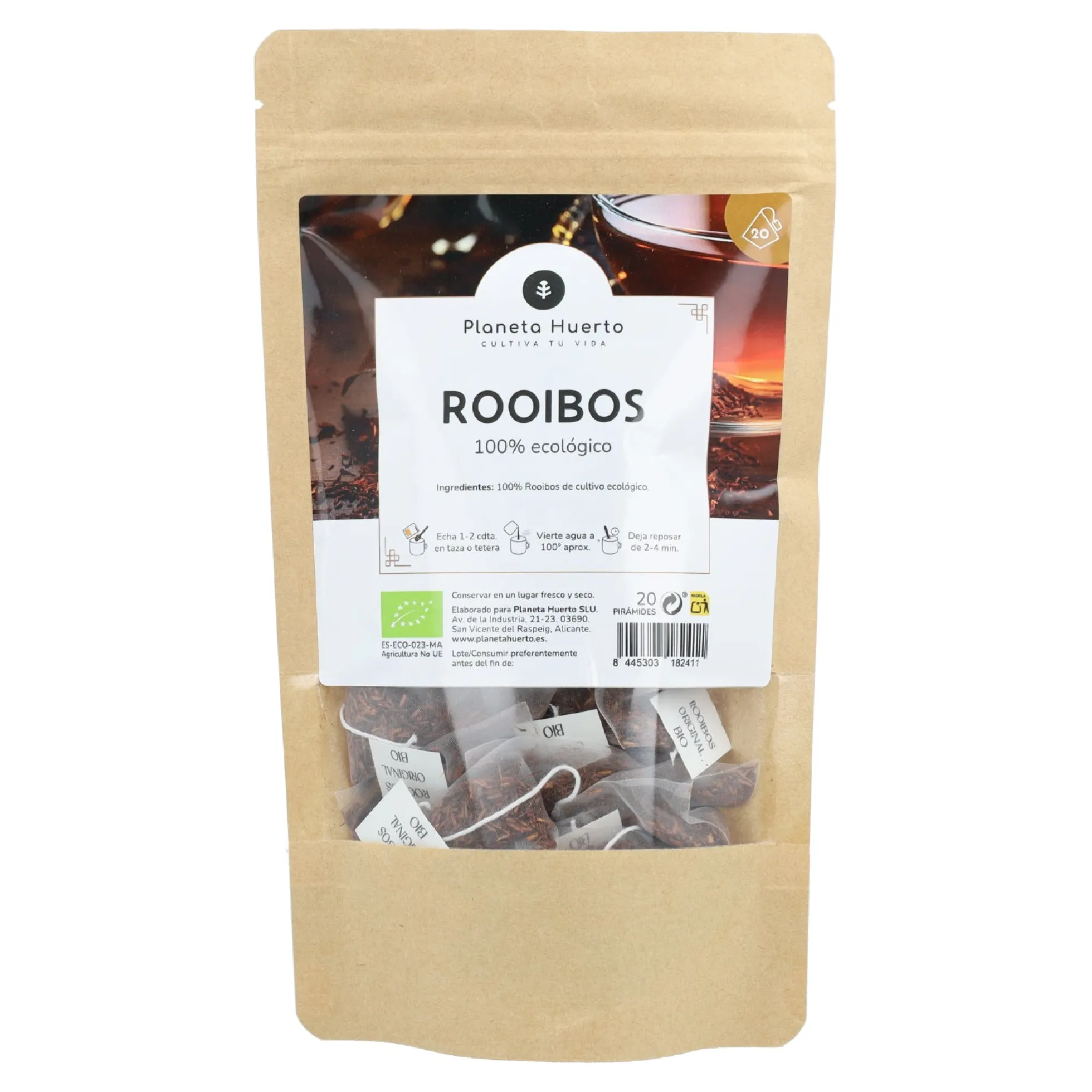 Rooibos Original ECO Planeta Huerto 20 pirámides