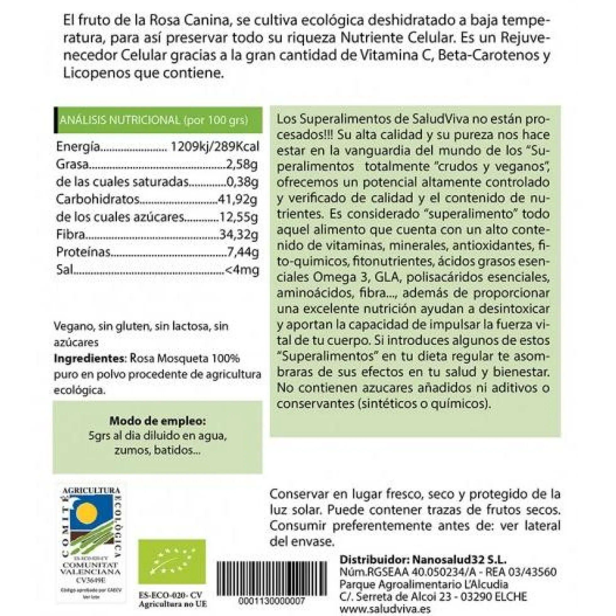 Rosa mosqueta en polvo BIO Salud Viva 250 g