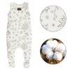 Saco De Dormir Con Pies Reversible T-s Jersey Algodón Black Dots