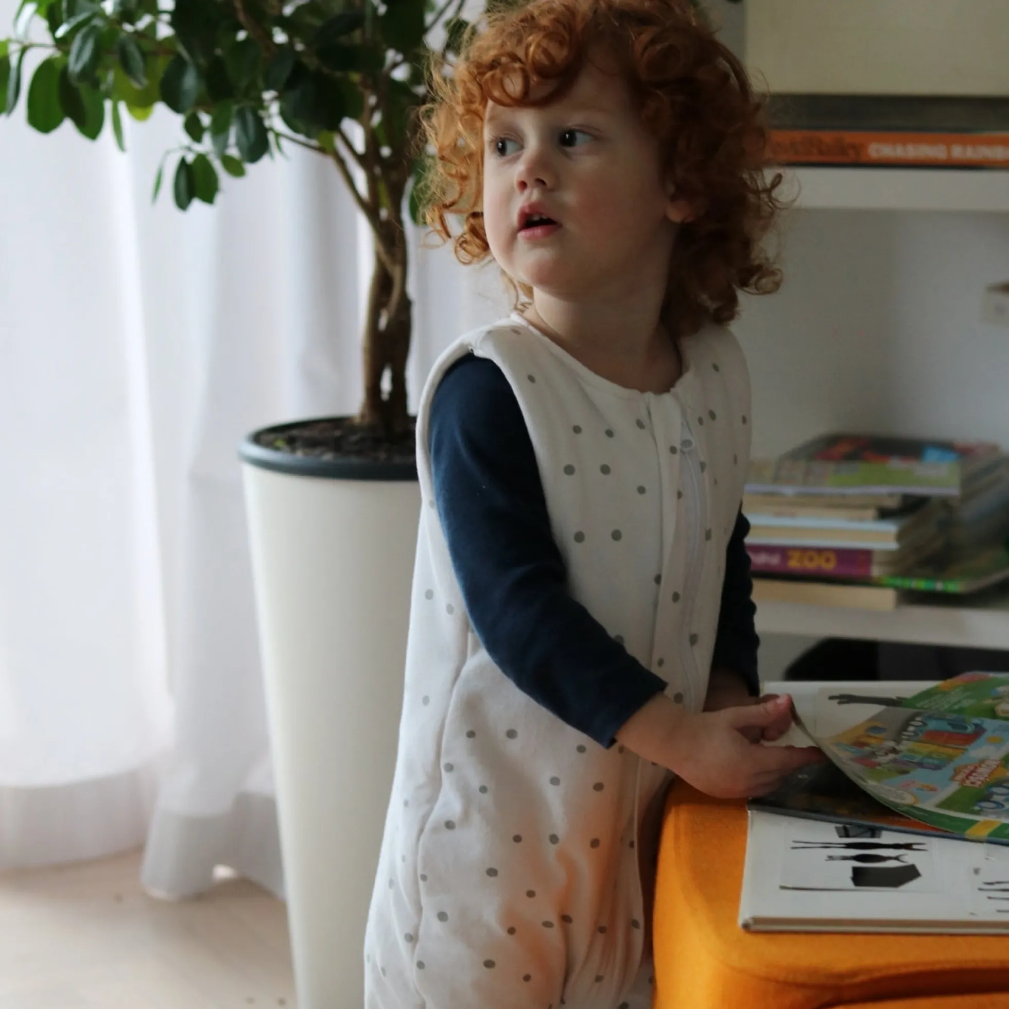 Saco De Dormir Con Pies Reversible T-s Jersey Algodón Black Dots