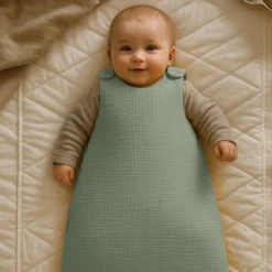 Saco De Dormir De Invierno De Algodón Orgánico Verde