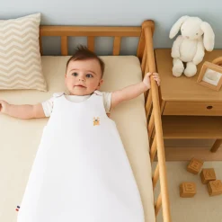 Saco De Dormir Entretiempo De Algodón Orgánico Saxe Blanco
