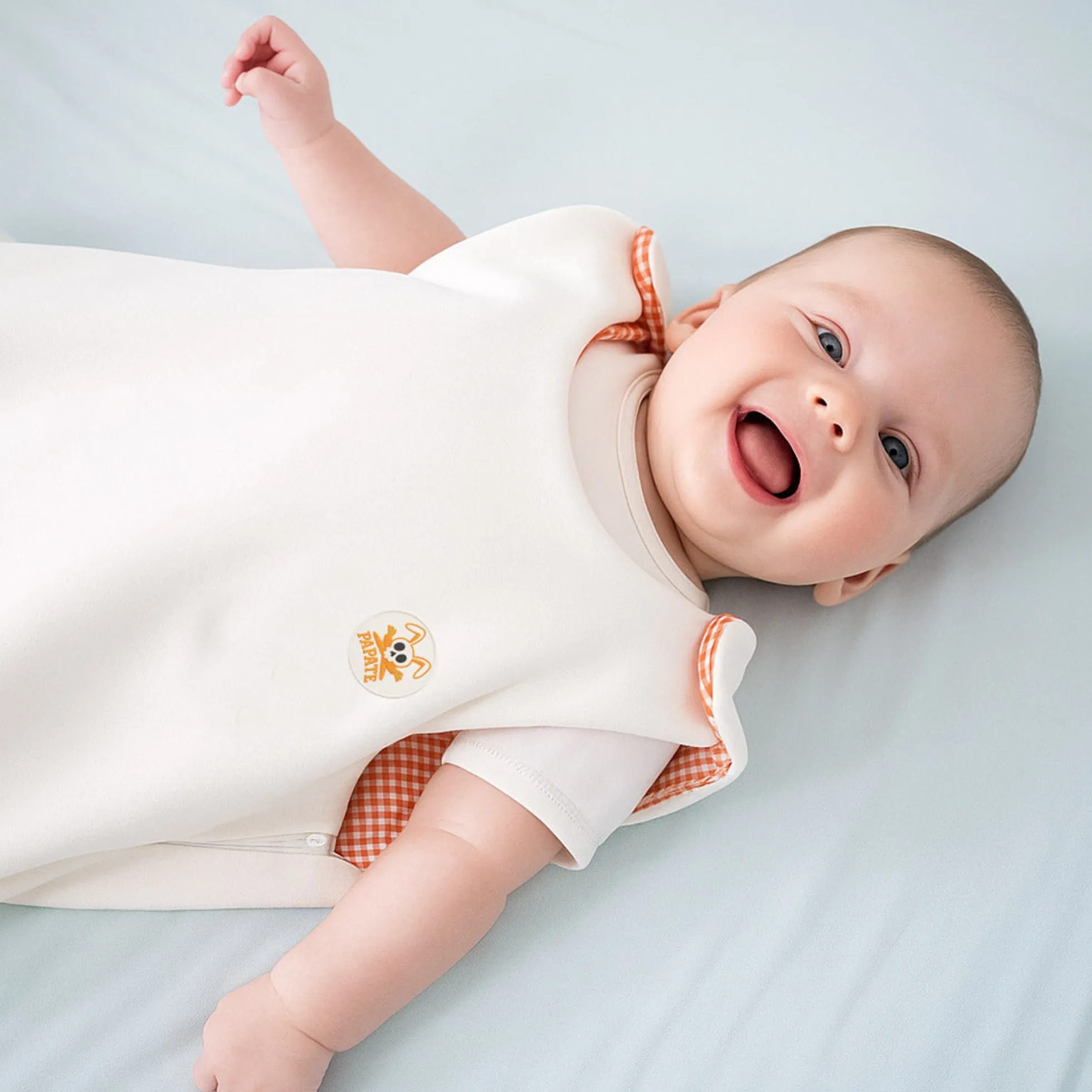 Saco De Dormir Entretiempo De Algodón Orgánico Saxe Blanco
